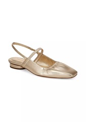 Vince Venice Metallic Leather Slingback Flats