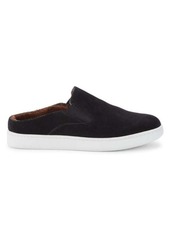 Vince Verrell Suede & Shearling-Lined Backless Slip-On Sneakers