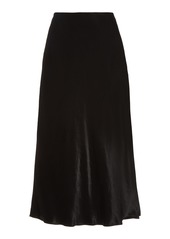 Vince - Women's Satin Midi Slip Skirt - Black - Moda Operandi