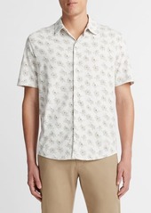 Vince Abstract Daisies Short Sleeve Button-Up Shirt