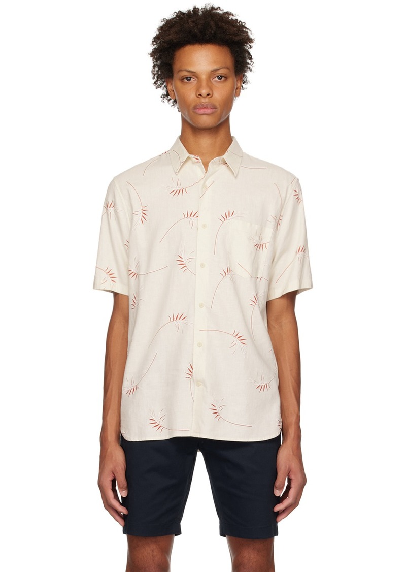 Vince Beige Willow Leaf Shirt