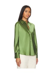 Vince Bias Long Sleeve Blouse