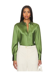 Vince Bias Long Sleeve Blouse