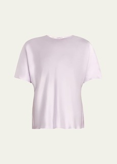 Vince Bias Silk Satin T-Shirt