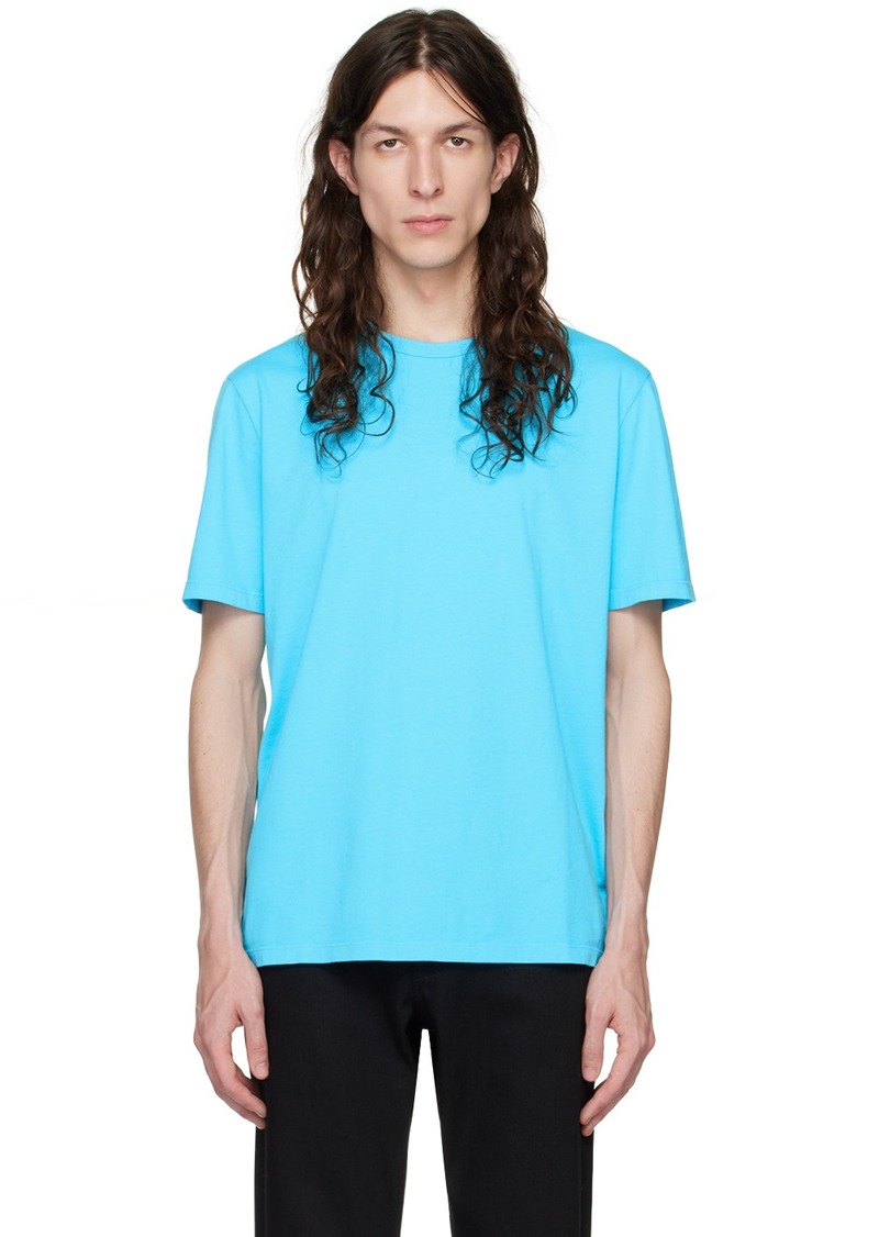 Vince Blue Garment-Dyed T-Shirt