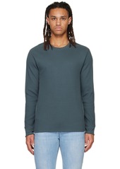 Vince Blue Thermal Long Sleeve T-Shirt