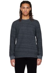 Vince Blue Thermal Long Sleeve T-Shirt