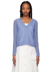 Vince Blue Three-Button Cardigan