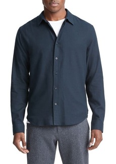 Vince Brushed Cotton & Wool Button-Up Shirt