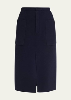 Vince Brushed Recycled Wool-Blend Pencil Skirt
