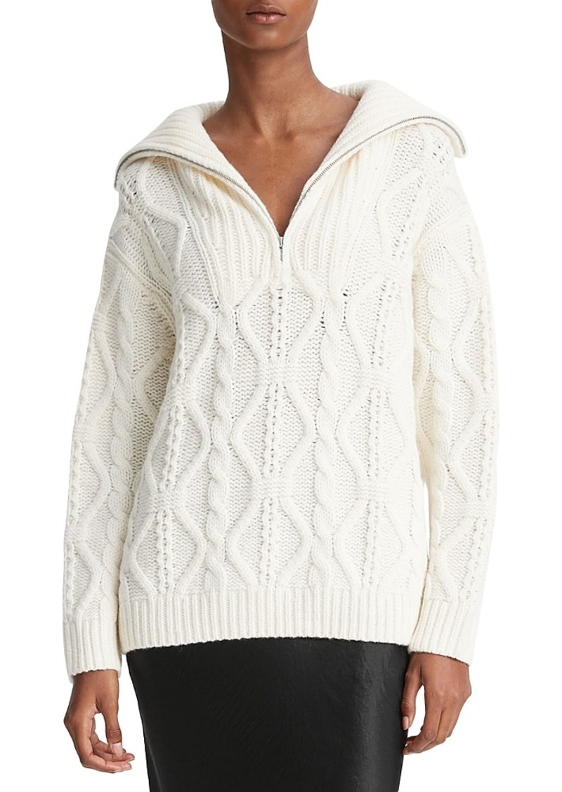 Vince Cable Knit Half Zip Sweater