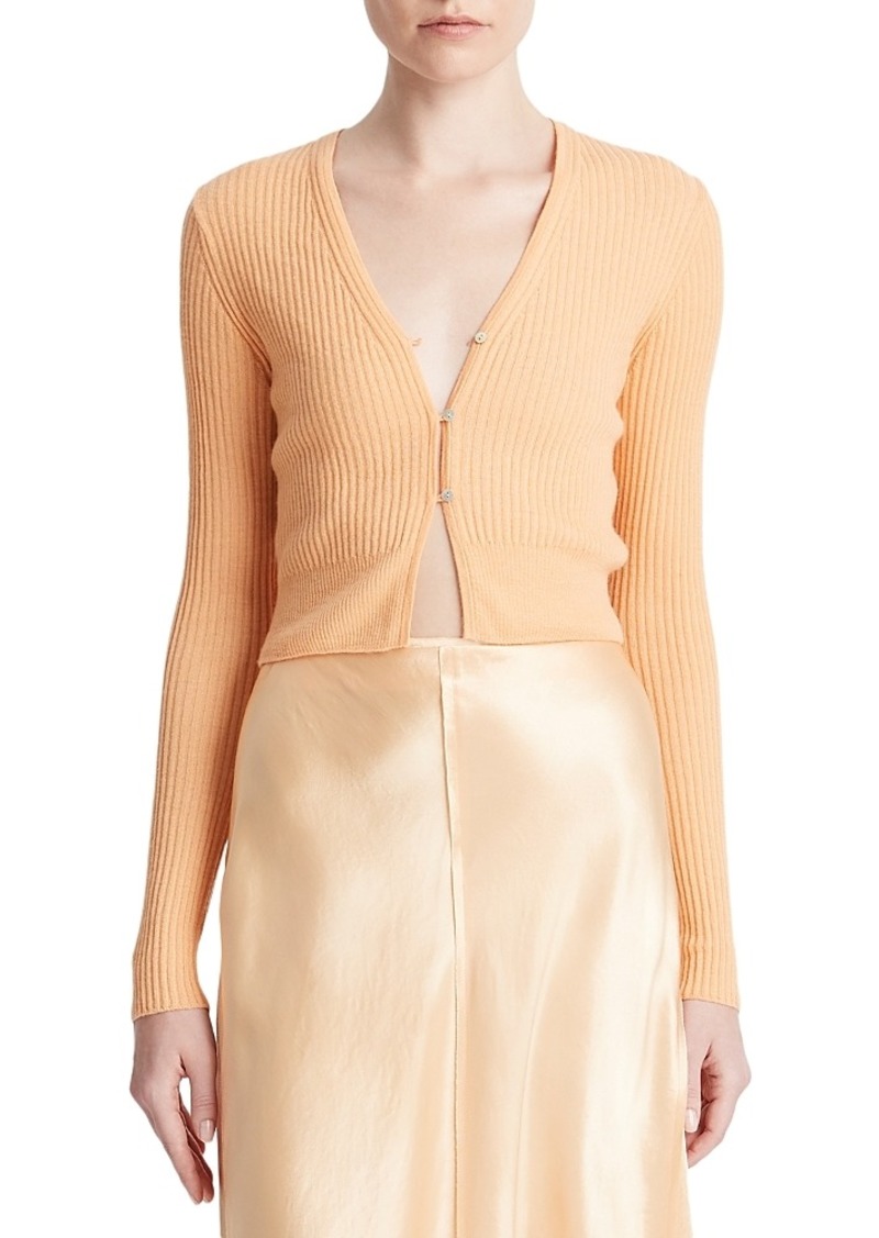 Vince Cashmere & Silk Cropped Cardigan
