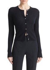 Vince Cashmere & Silk Rib Cardigan