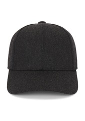 Vince Cashmere Baseball Cap With Leather Trim