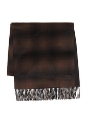 Vince Cashmere Double Face Shadow Plaid Scarf