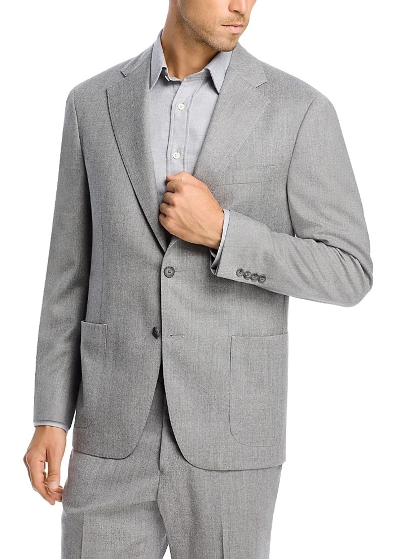 Vince Wool & Silk Light Flannel Unstructured Slim Fit Suit Jacket