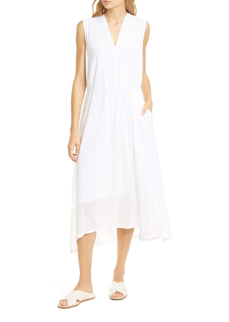 cotton voile midi dress