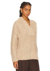 Vince Crimped Shawl Sweater
