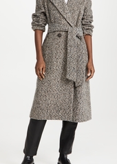 Vince Double Breasted Pebbled Trench Coat