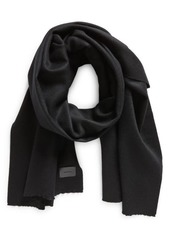 Vince Double Face Wool & Cashmere Fringe Scarf