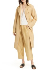 Vince Drapey Tech Trench Coat in Sun Khaki at Nordstrom