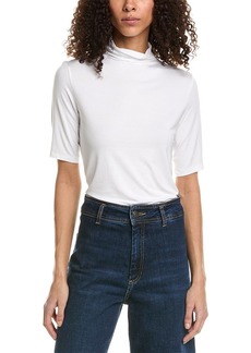 Vince Easy Elbow-Sleeve Funnel Neck Top