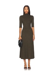 Vince Elbow Sleeve Turtleneck Dress