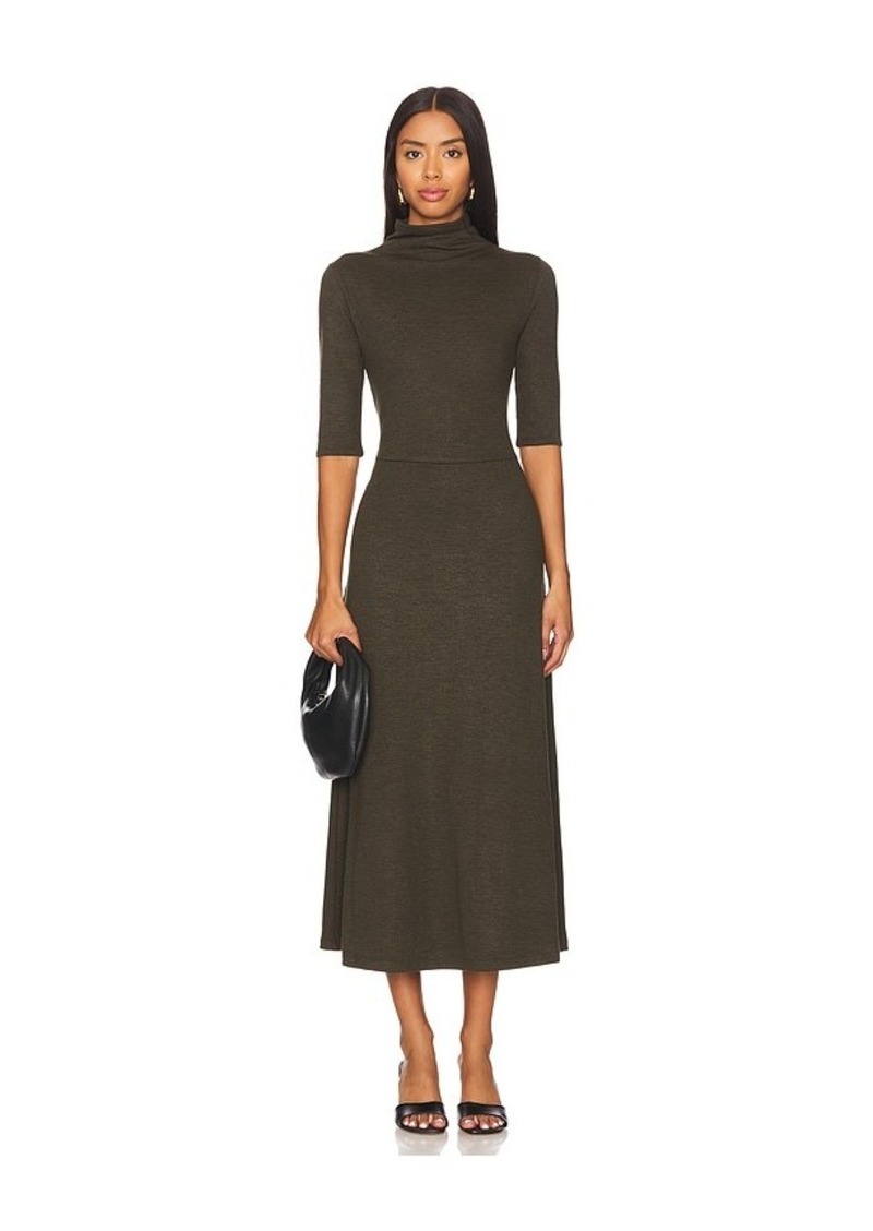 Vince Elbow Sleeve Turtleneck Dress