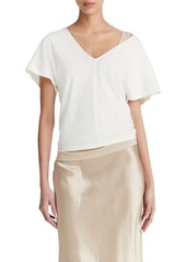 Vince Flutter Sleeve V-Neck Top