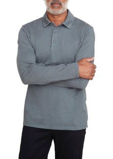 Vince Garment Dyed Long Sleeve Polo