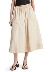 Vince Gathered Cotton Utility Skirt