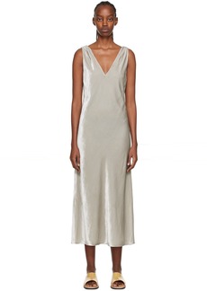 Vince Gray Ruched Midi Dress