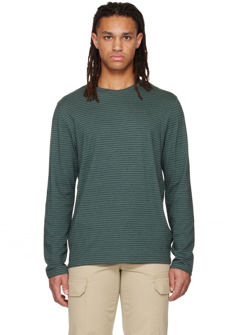 Vince Green Stripe Long Sleeve T-Shirt