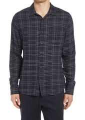 Vince Hidden Valley Plaid Button-Up Shirt in Coastal at Nordstrom