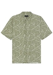 Vince Knotted Leaves Short Sleeve Shirt