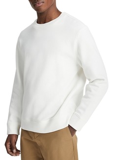 Vince Lightweight Cotton Blend Fleece Regular Fit Crewneck Sweatshirt