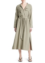 Vince Long Sleeve Utility Shirtdress