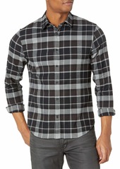 Vince mens Brushed Multi Plaid Long Sleeve Button Down Shirt   US