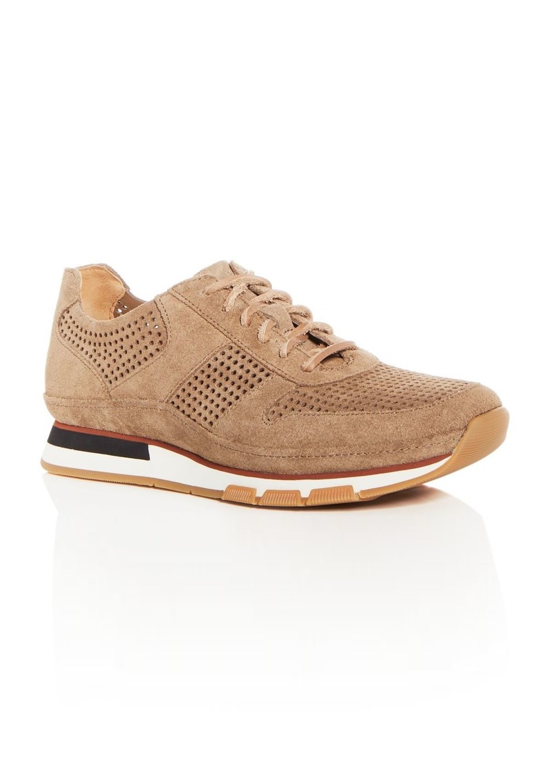 vince larson perforated suede sneaker