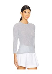 Vince Micro Stripe 3/4 Sleeve Crew