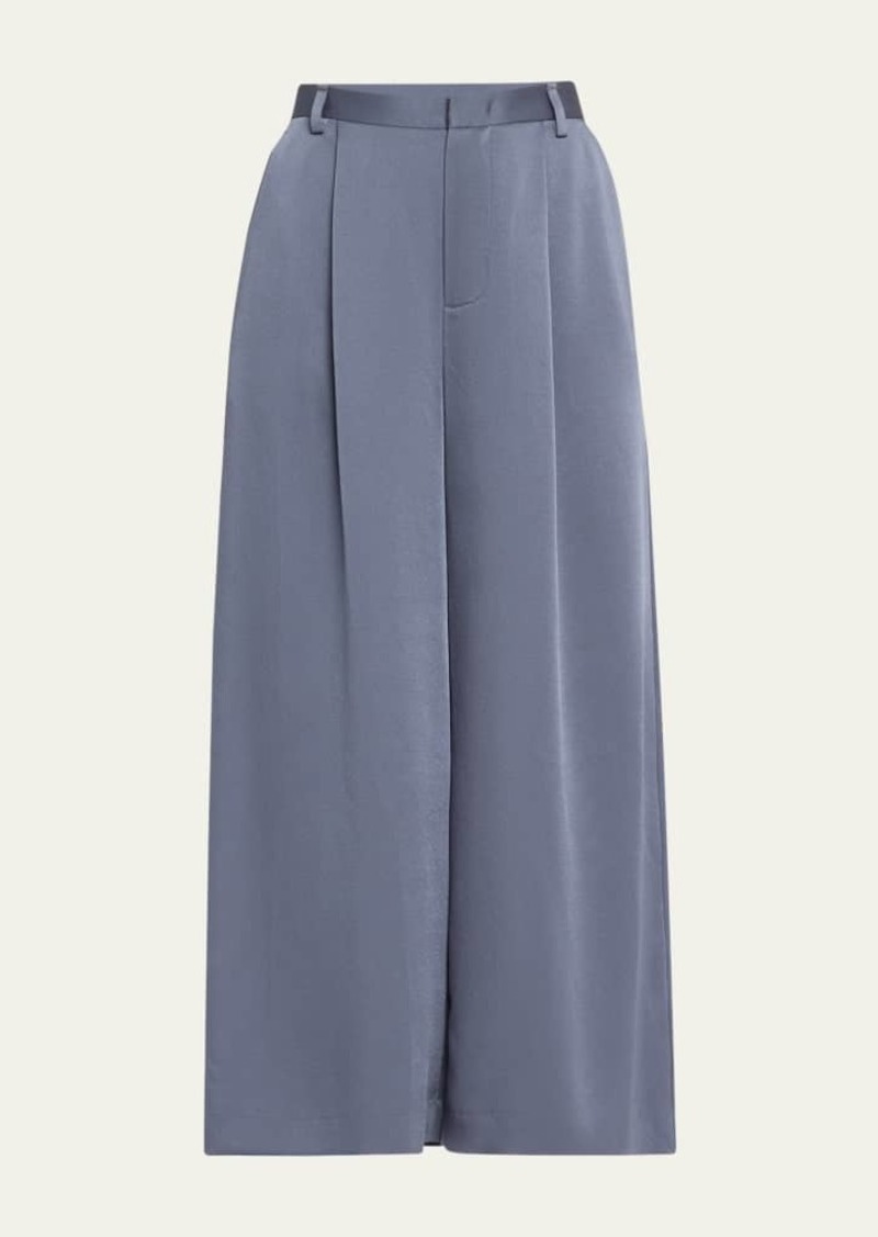 Vince Mid-Rise Satin Culottes