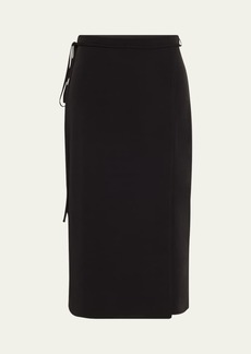 Vince Midi Tie Wrap Skirt