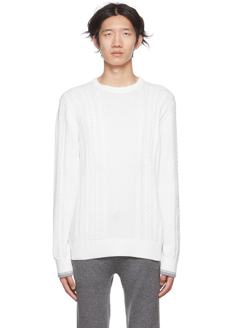 Vince Off-White Cable Sweater