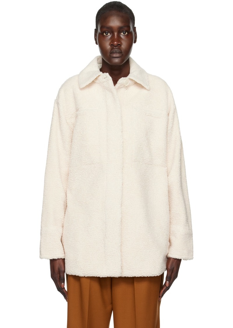 Vince Off-White Oversized Shirt Jacket