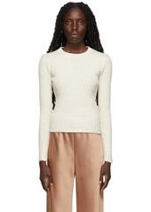 Vince Off-White Textured Rib Sweater