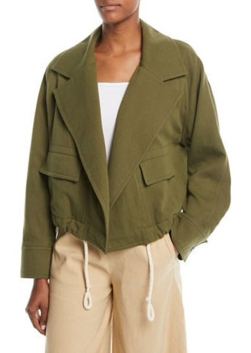 Vince Open-Front Cropped Utility Jacket