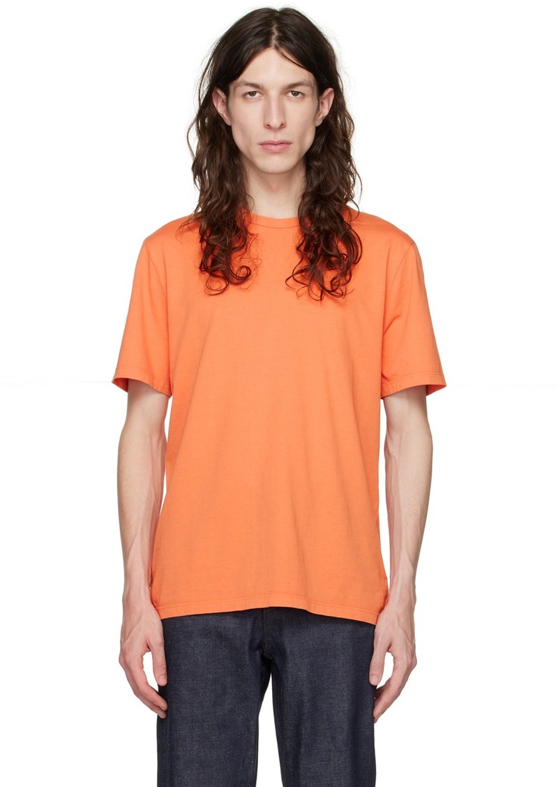 Vince Orange Garment-Dyed T-Shirt