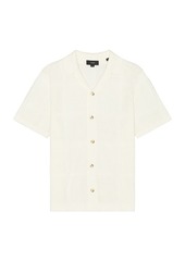 Vince Patchwork Pointelle Button Down Shirt