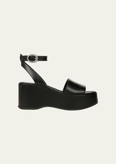 Vince Phillipa Leather Ankle-Strap Platform Sandals
