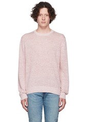 Vince Pink Linen Crewneck Sweater